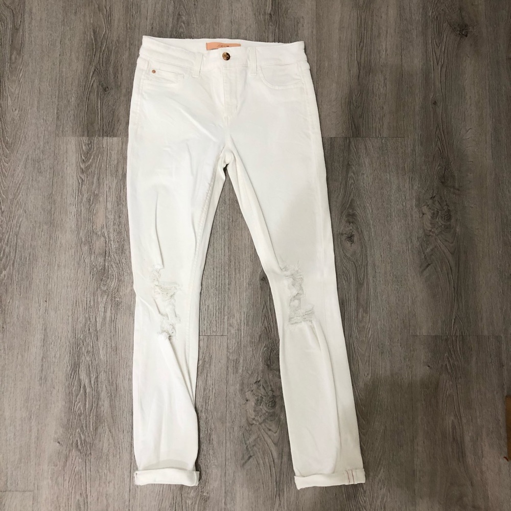 JOE’S JEANS The Andie Skinny Crop White Jeans 26